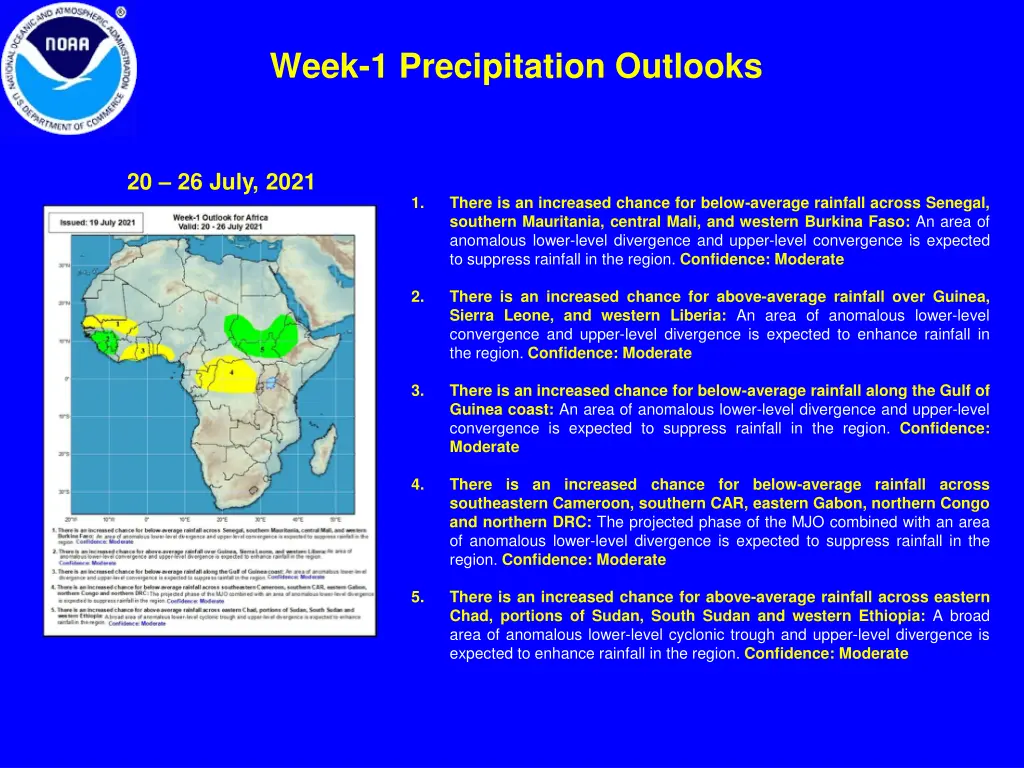 week 1 precipitation outlooks