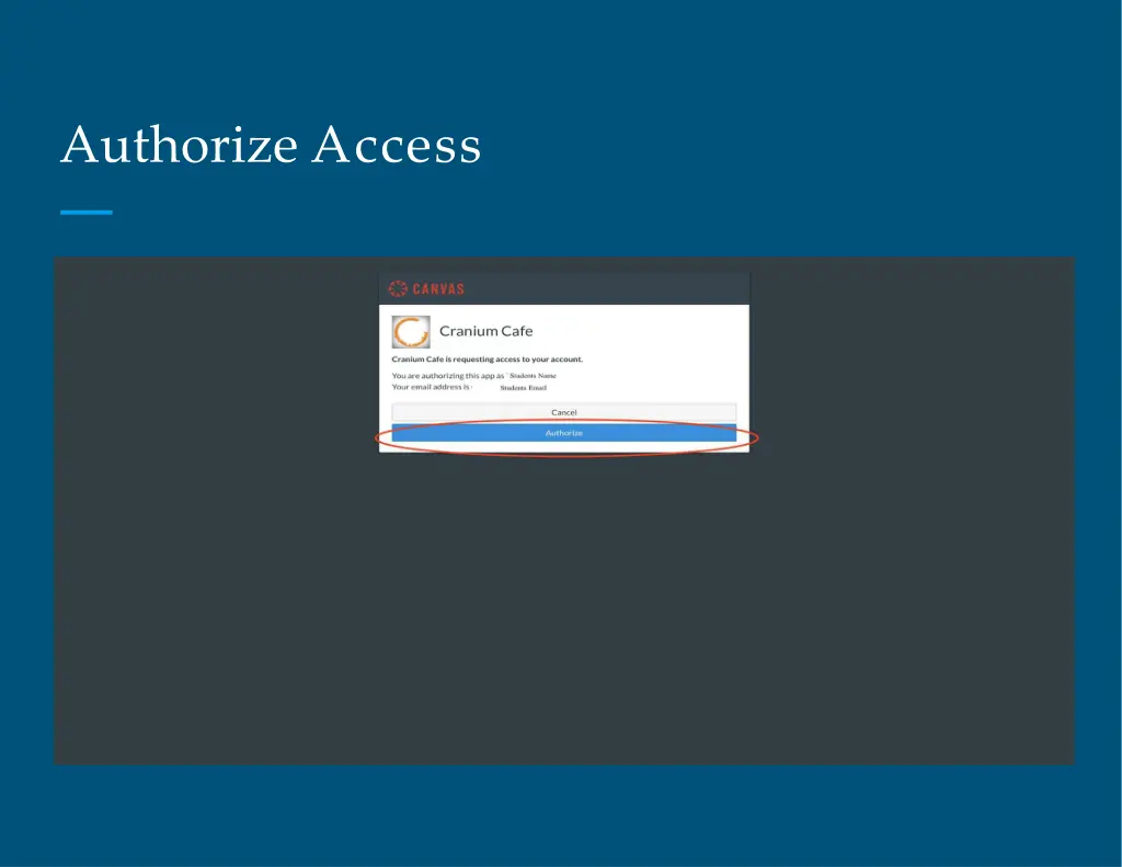 authorize access