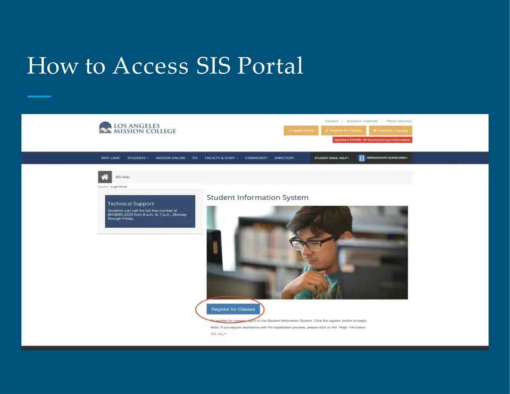 how to access sis portal