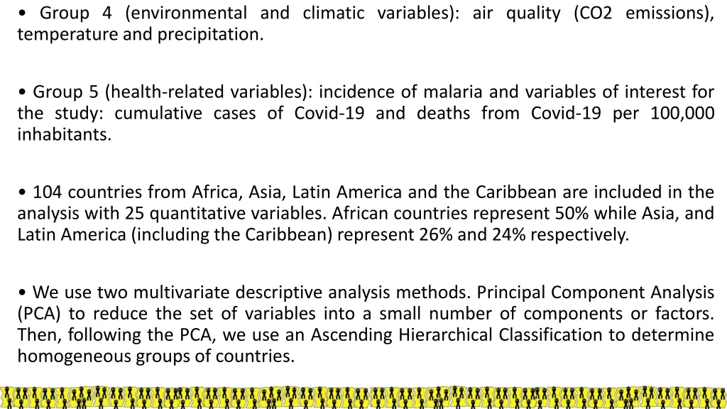 group 4 environmental and climatic variables