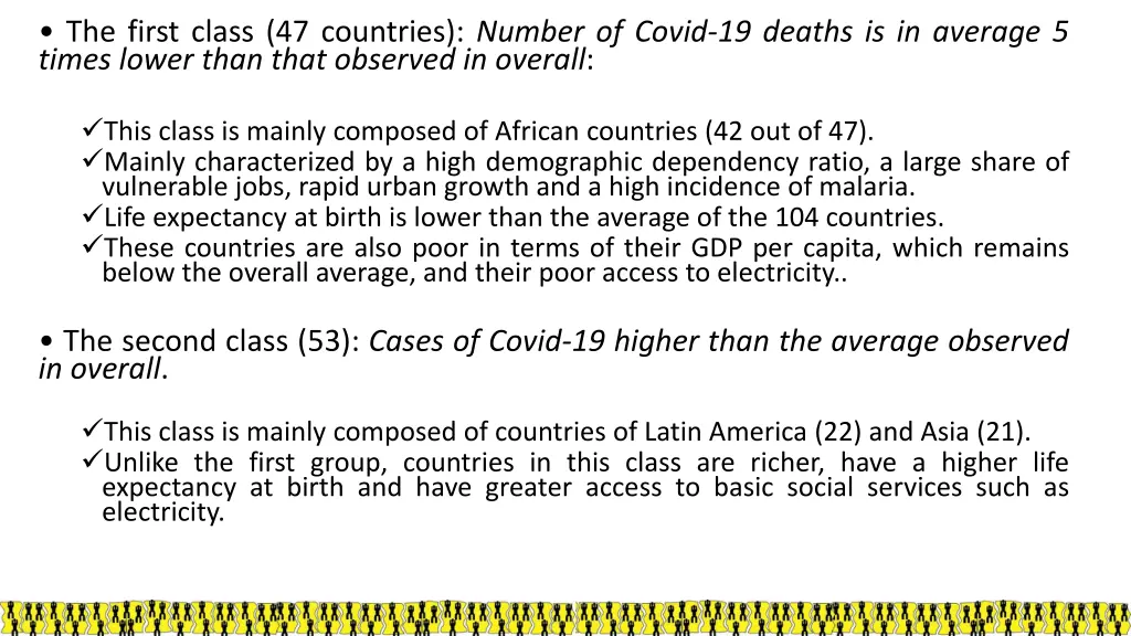 the first class 47 countries number of covid