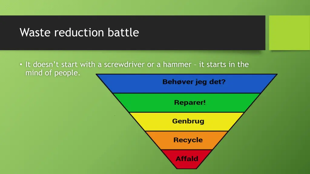 waste reduction battle