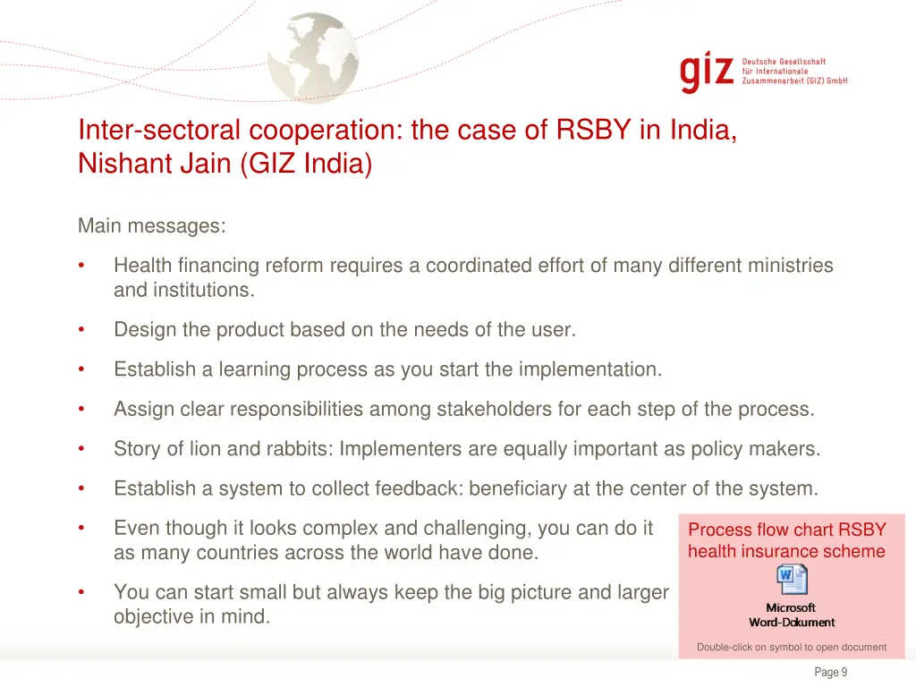 inter sectoral cooperation the case of rsby