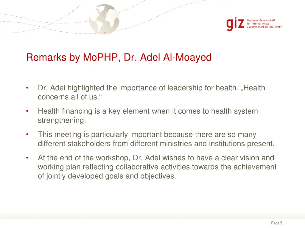 remarks by mophp dr adel al moayed