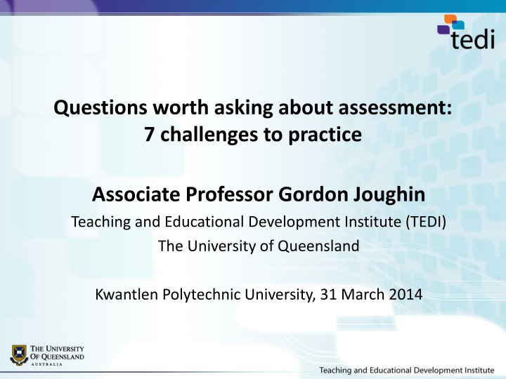 questions worth asking about assessment