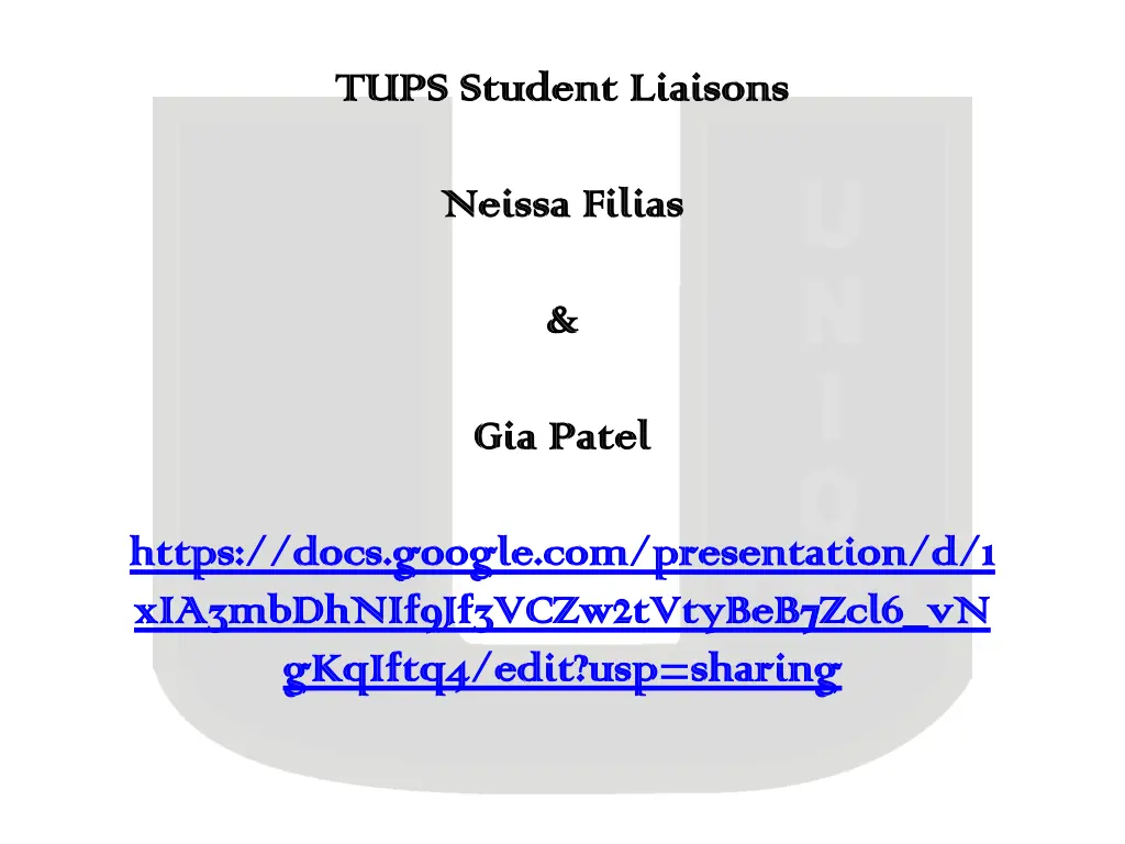 tups student liaisons tups student liaisons