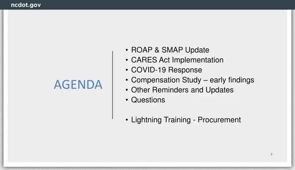 roap smap update cares act implementation covid