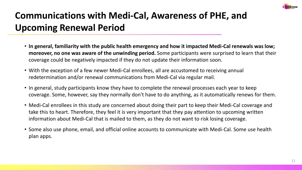 communications with medi cal awareness