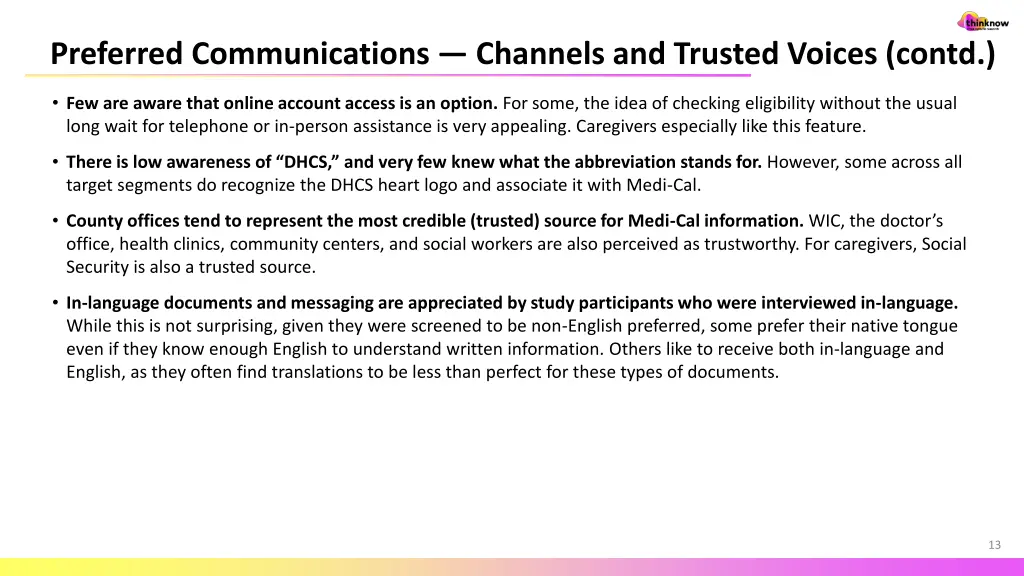 preferred communications channels and trusted 1