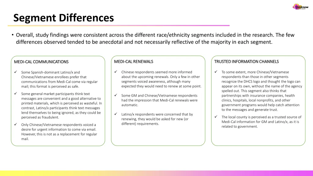 segment differences