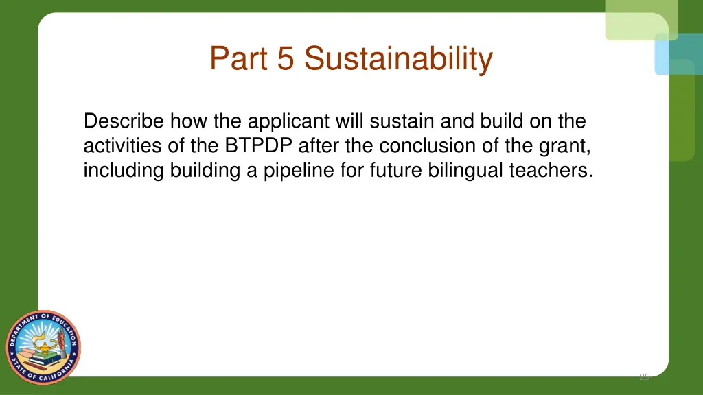 part 5 sustainability