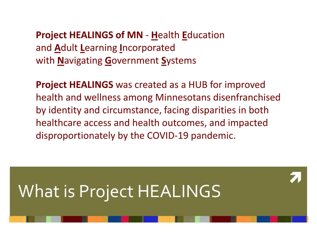 project healings of mn h ealth e ducation