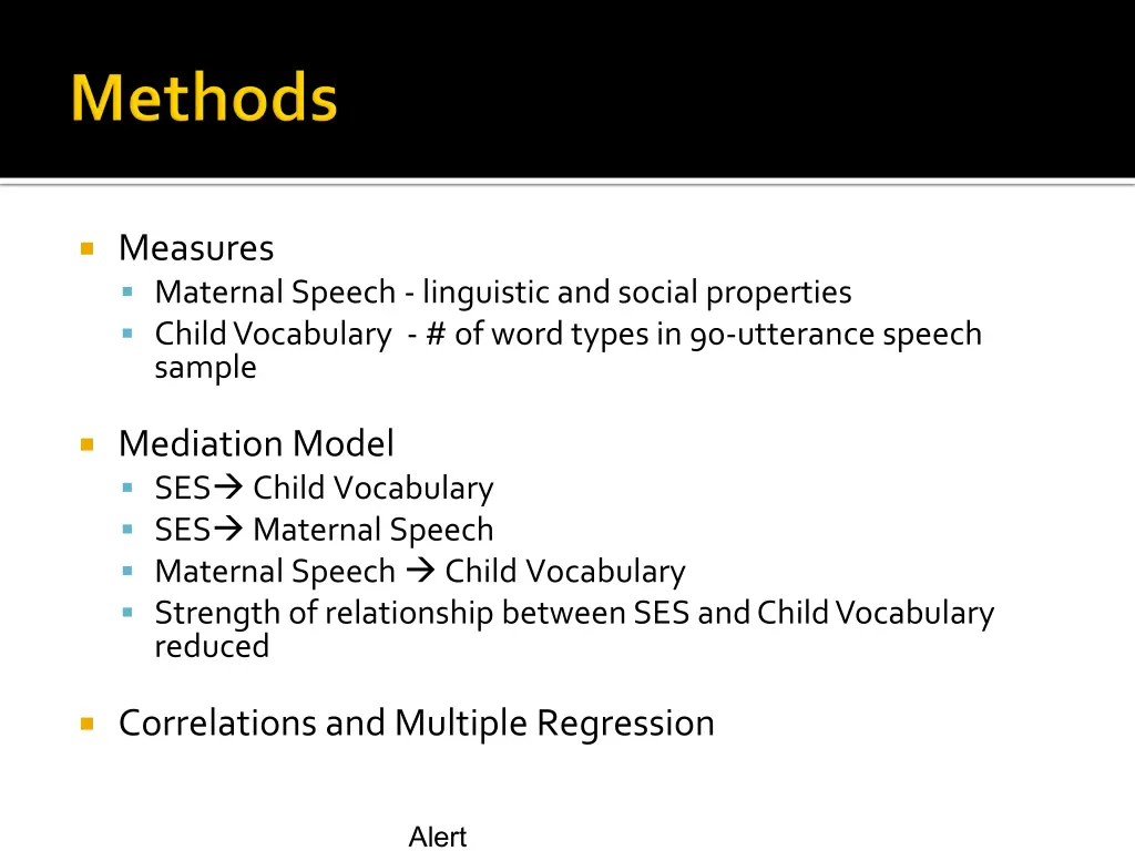 measures maternal speech linguistic and social