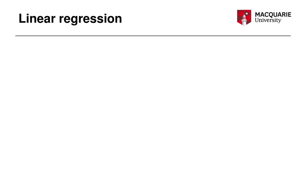 linear regression