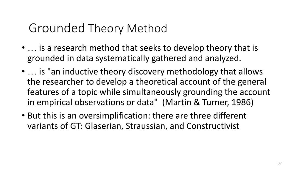 grounded theory method