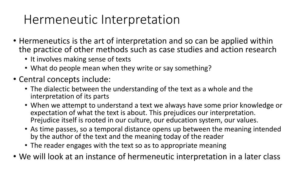 hermeneutic interpretation