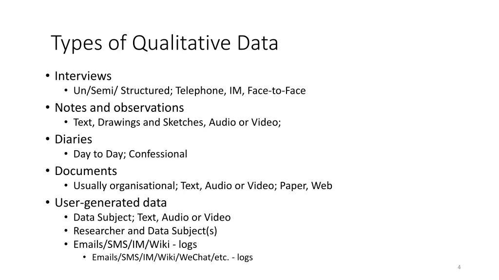 types of qualitative data