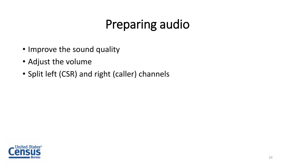 preparing audio preparing audio