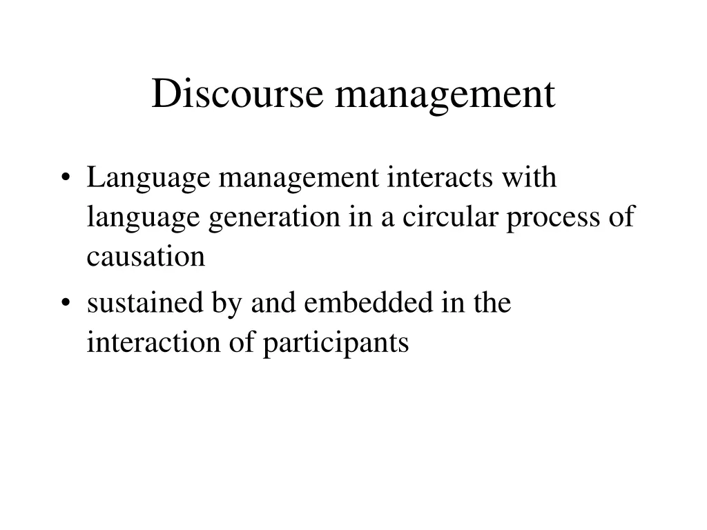 discourse management 4