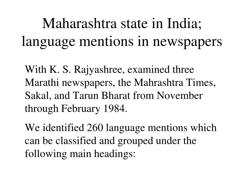 maharashtra state in india language mentions