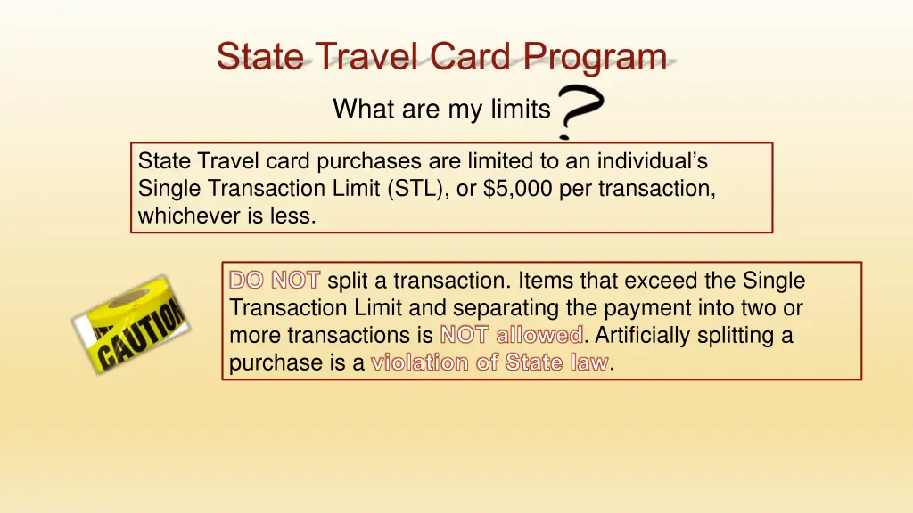 state travel card program