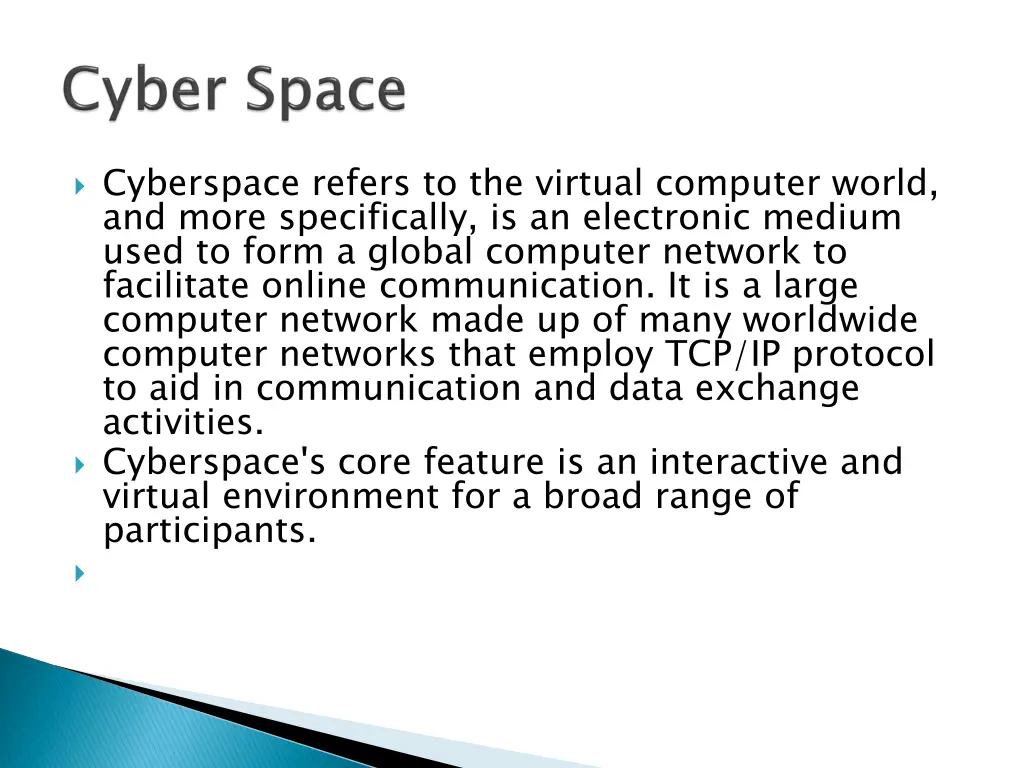 cyberspace refers to the virtual computer world