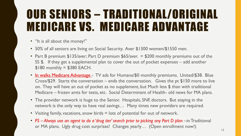 our seniors traditional original medicare