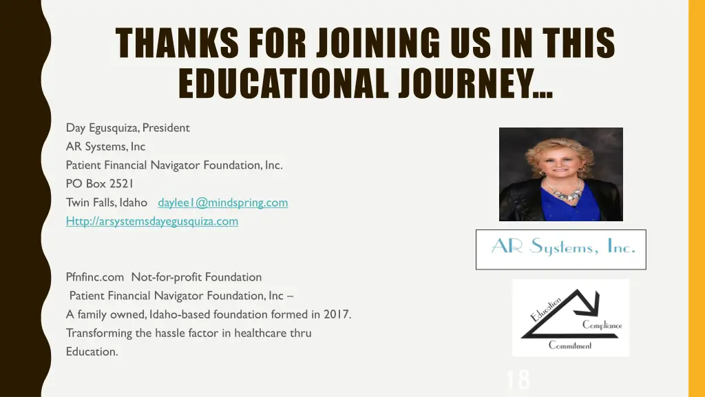 thanks for joining us in this educational journey