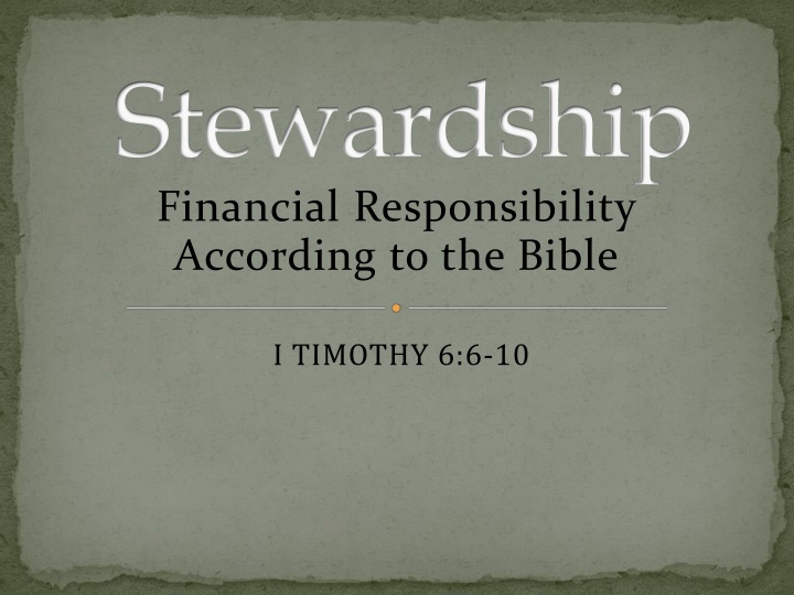 stewardship