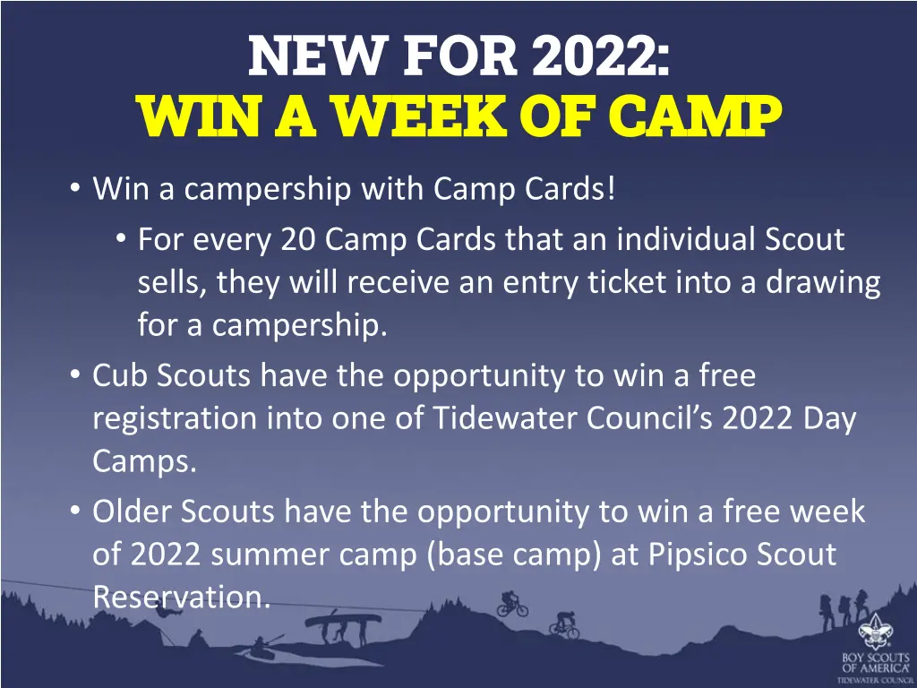 new for 2022 win a week of camp win a week of camp