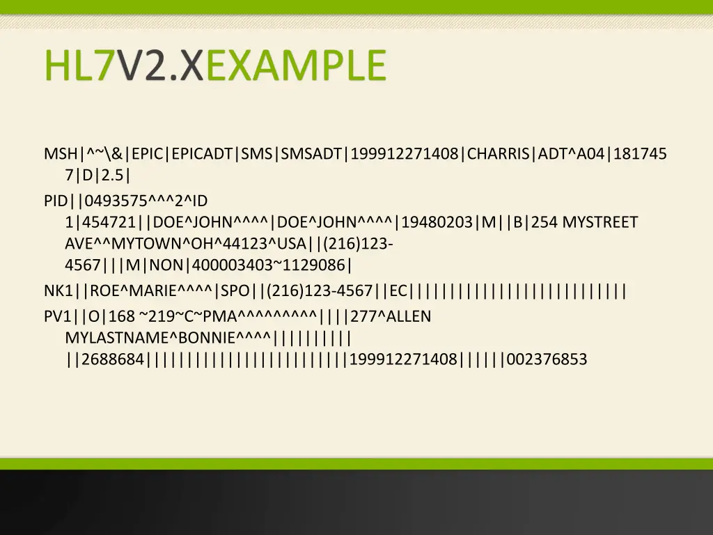 hl7v2 xexample