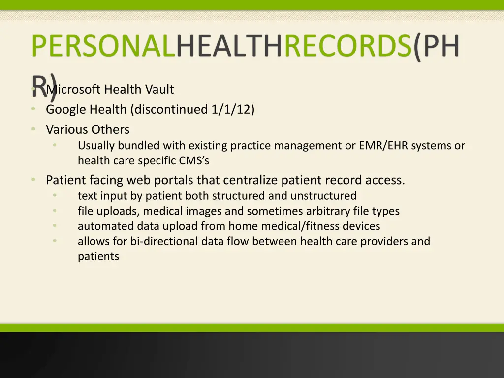 personalhealthrecords ph r google health