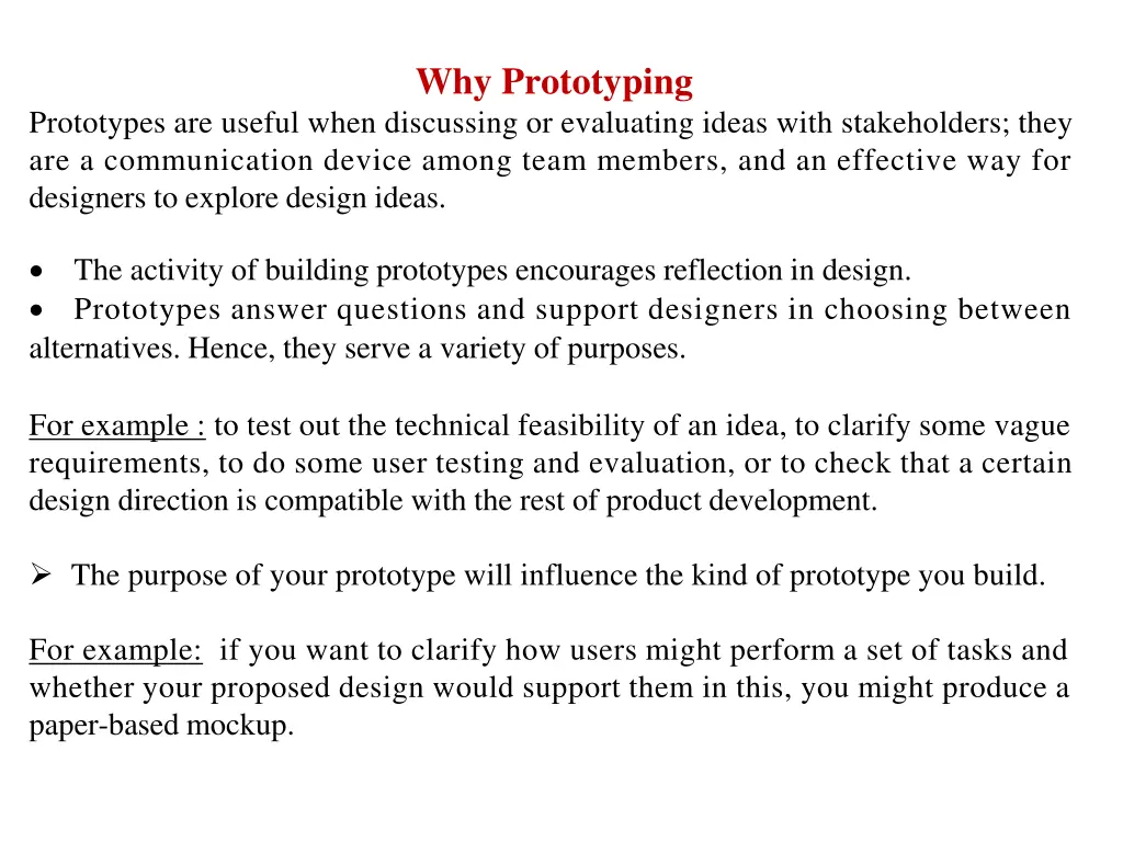 why prototyping