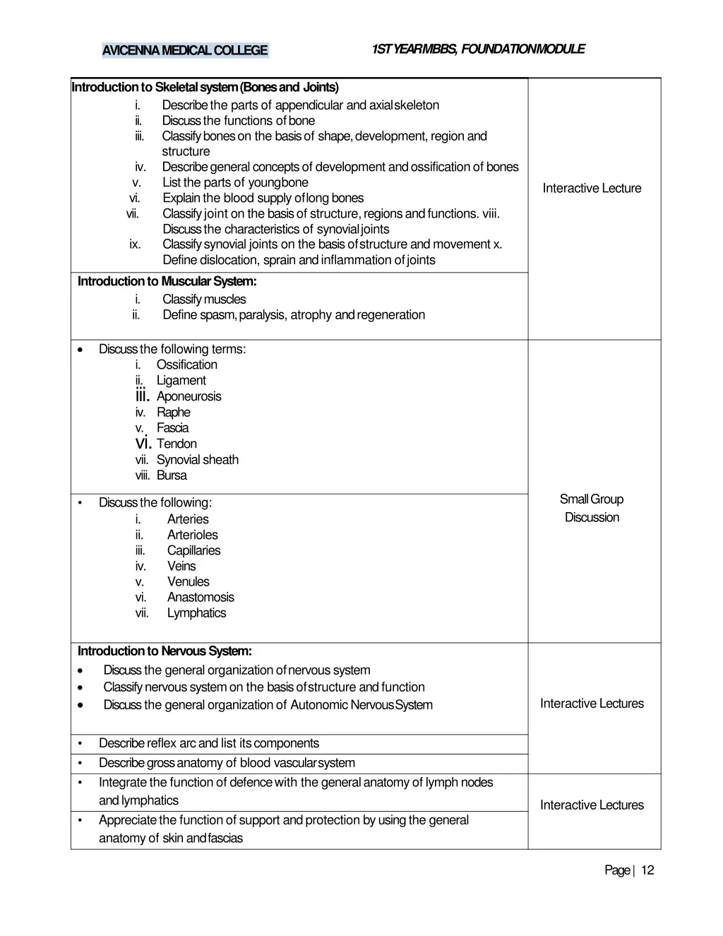 1st year mbbs foundationmodule 9