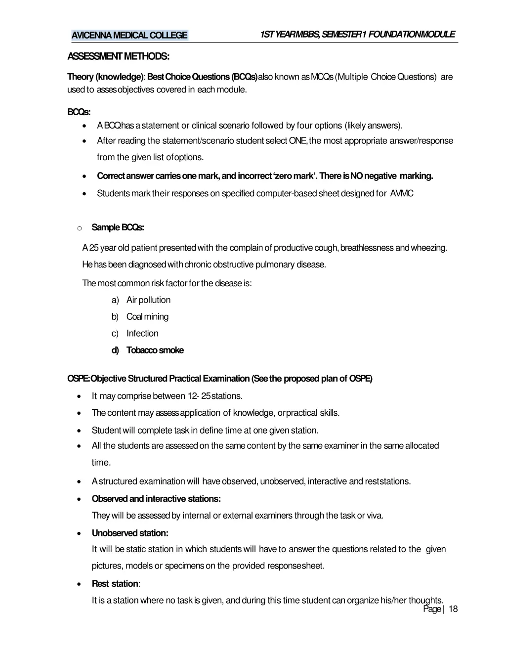 1st year mbbs semester 1 foundationmodule