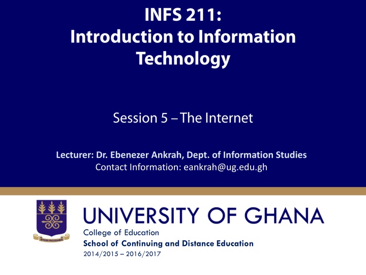 lecturer dr ebenezer ankrah dept of information