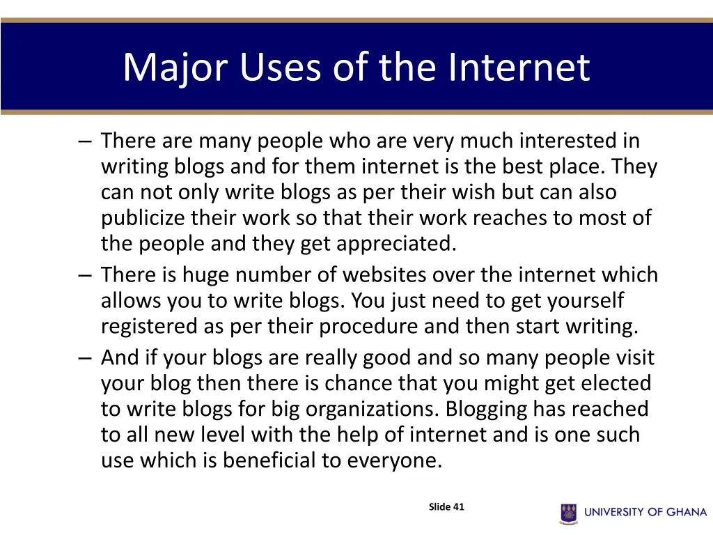 major uses of the internet 2