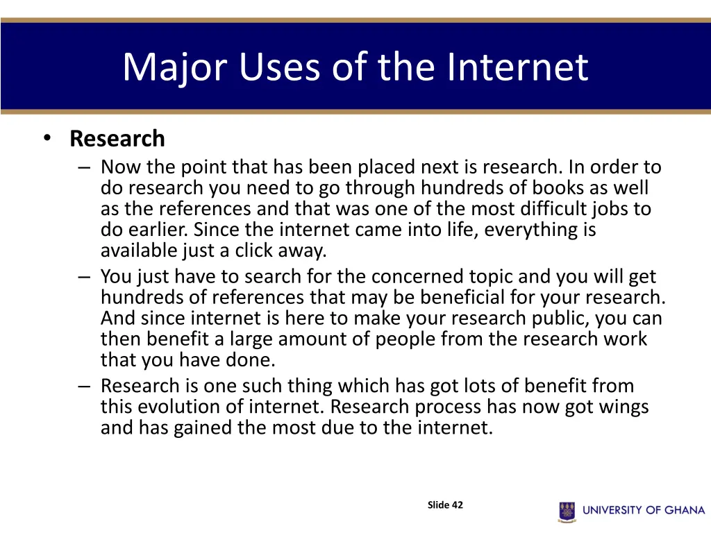 major uses of the internet 3