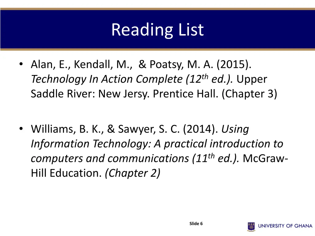 reading list 1