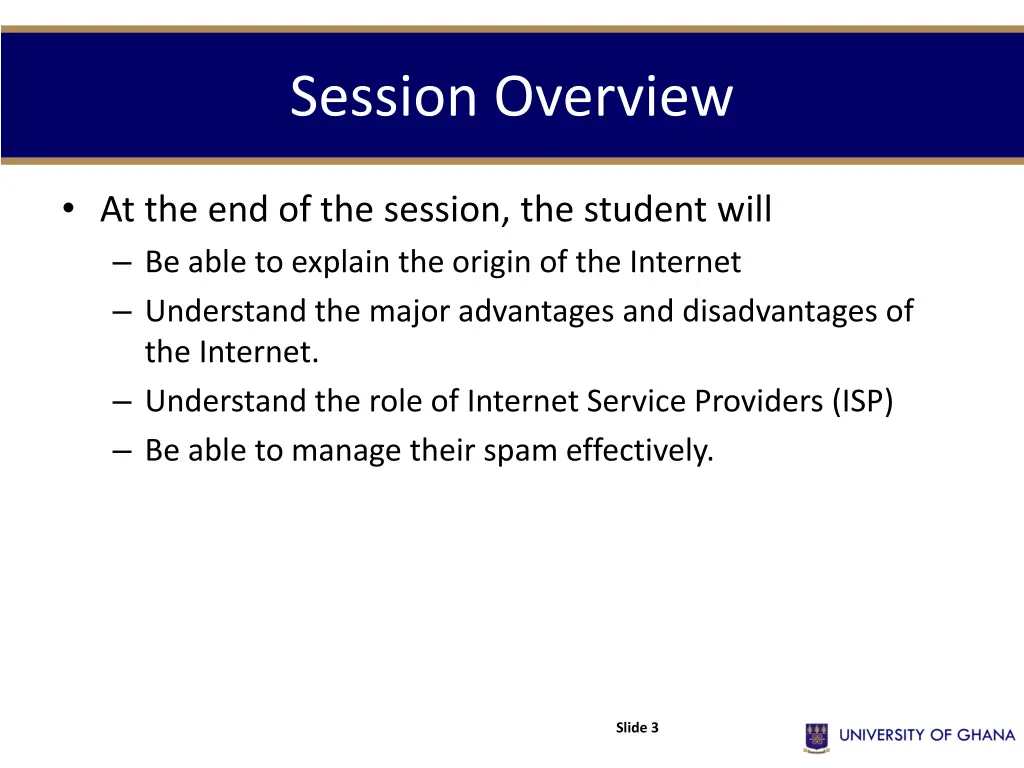 session overview 1