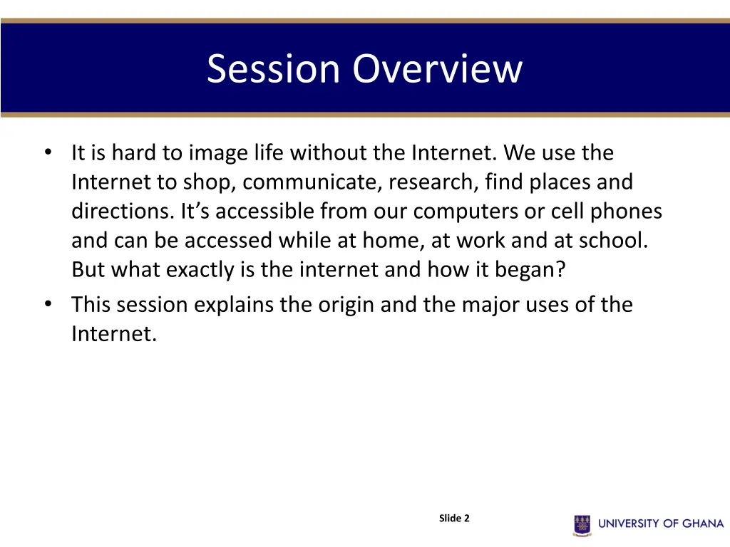 session overview