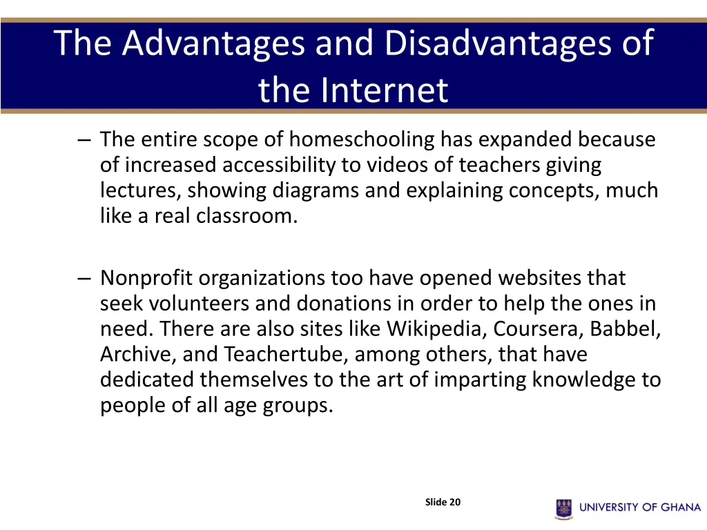 the advantages and disadvantages of the internet 5