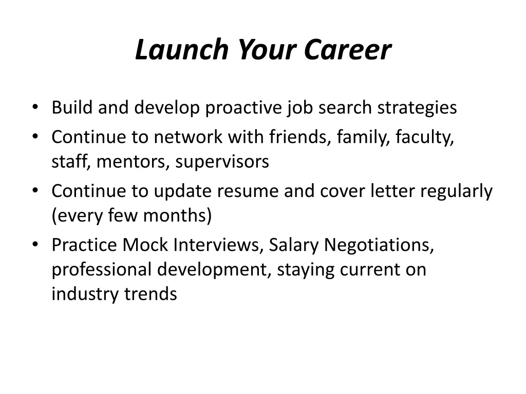 launch your career