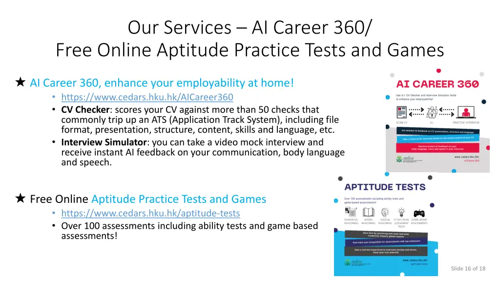 our services ai career 360 free online aptitude