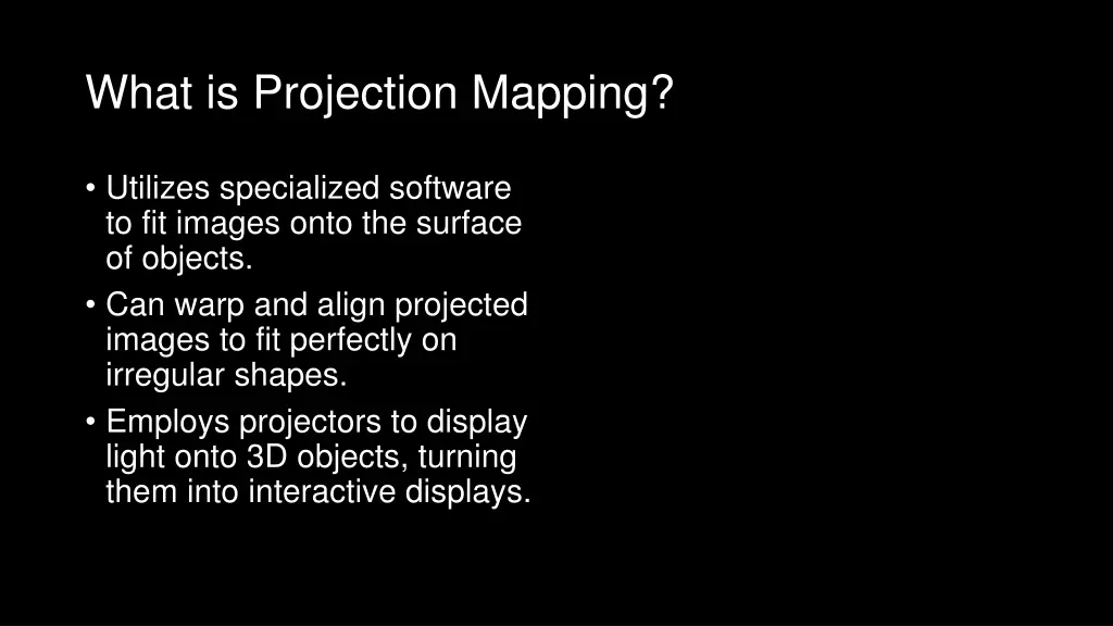 what is projection mapping 1