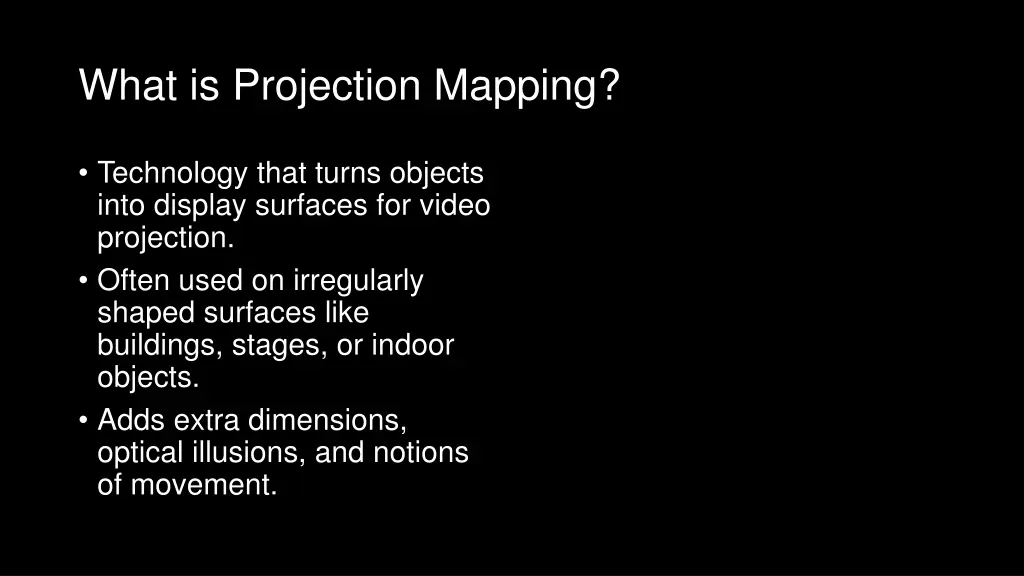 what is projection mapping