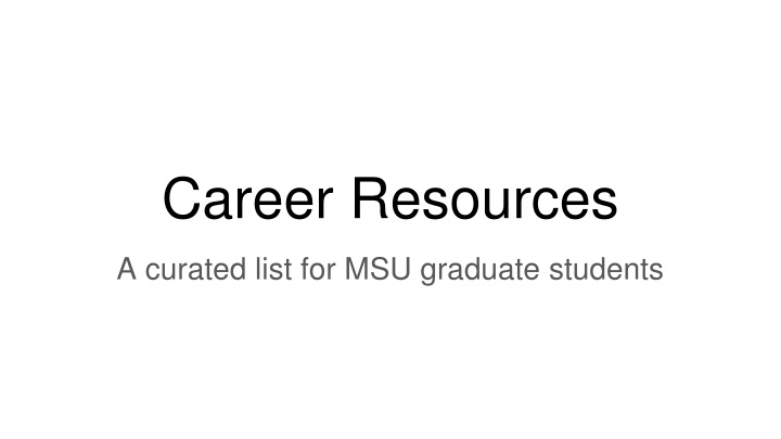 career resources