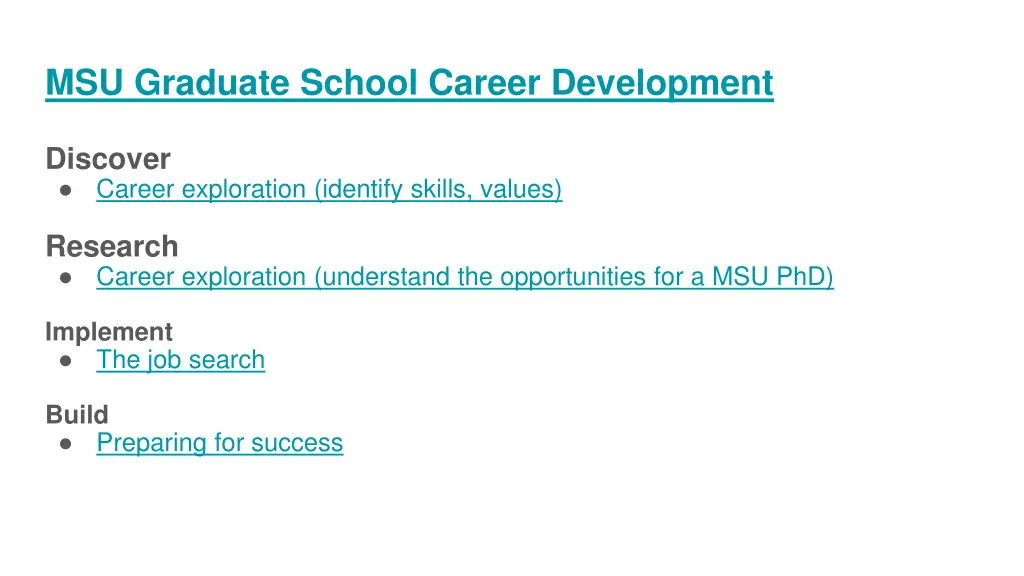 msu graduate school career development