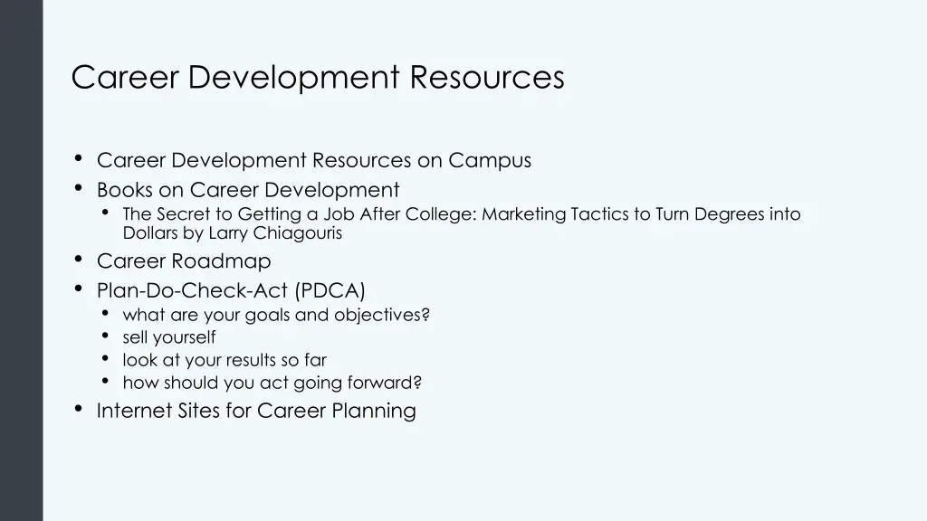 career development resources