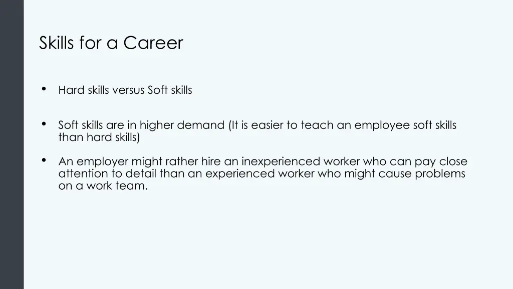 skills for a career